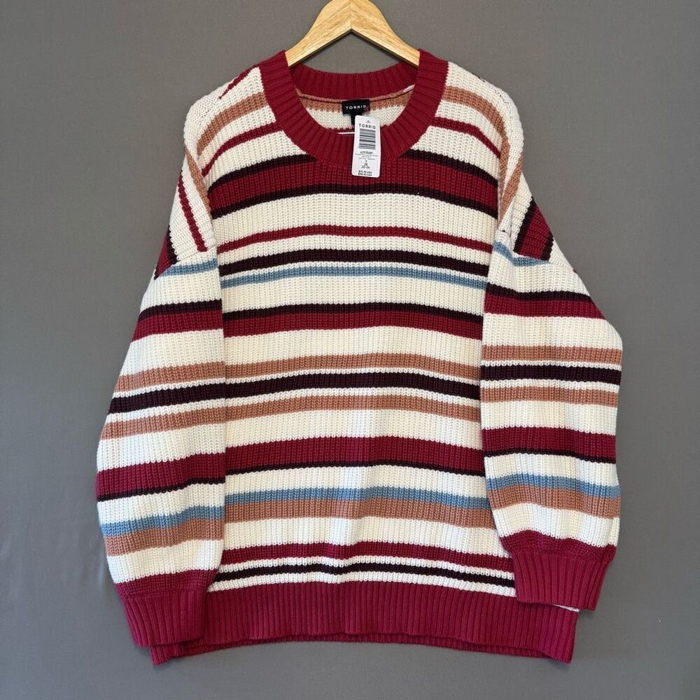 NWT Torrid Women’s Colorful Knit Sweater Size 3 3XL 100% Acrylic